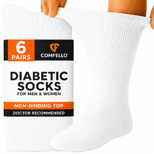 Pairs diabetic crew socks - diabetic,